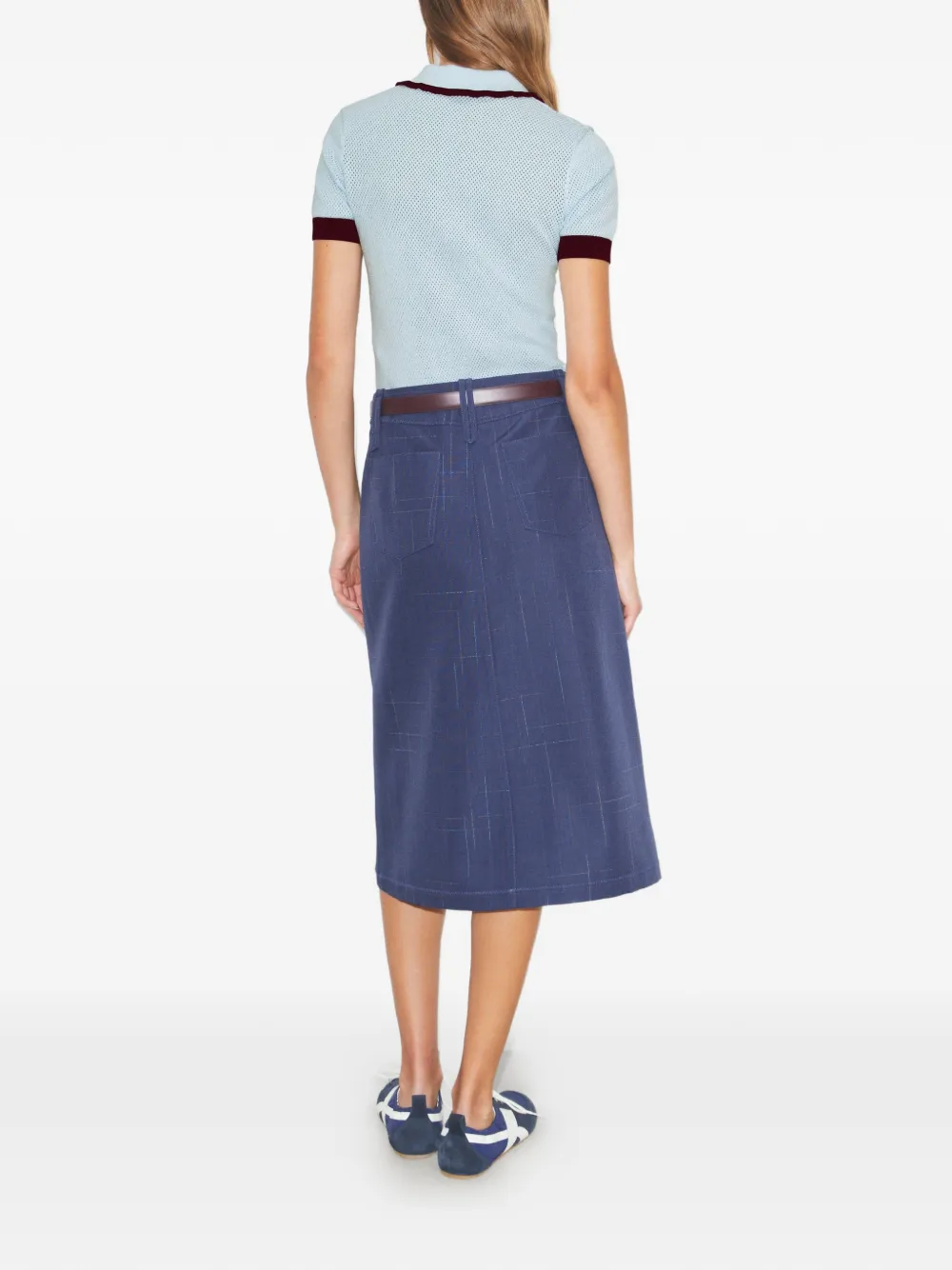  Tory Burch Jersey De Punto Calado - Azul 
