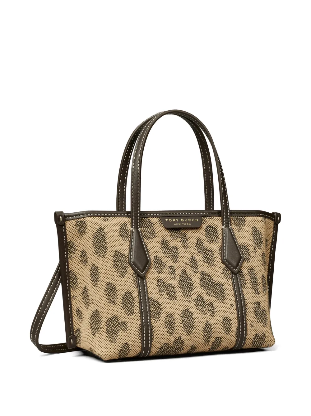  Tory Burch Mini Perry Canvas Tote - Brown 