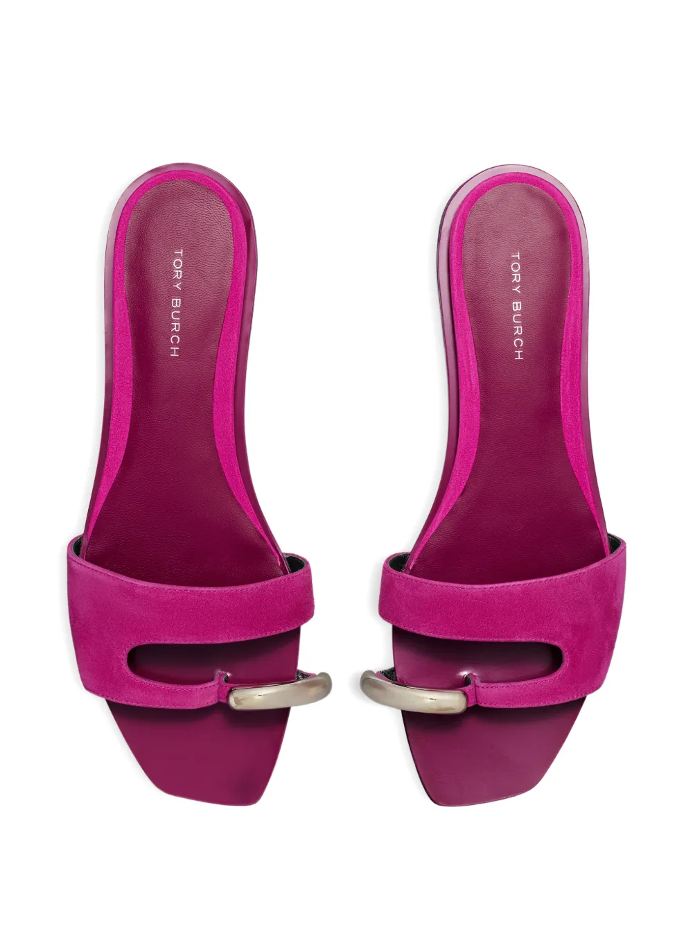Tory Burch Geperforeerde slippers Roze