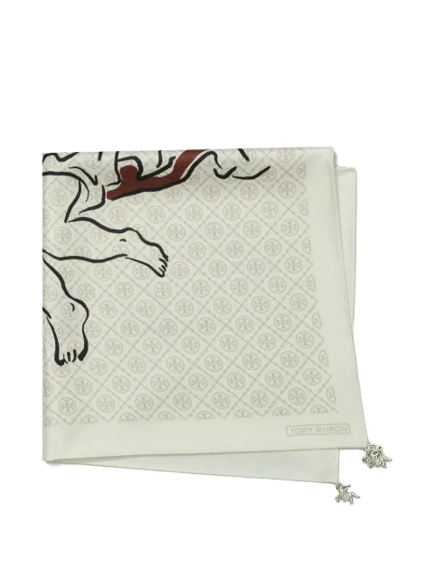 Tory Burch  T-Monogram Cherub silk neckerchief