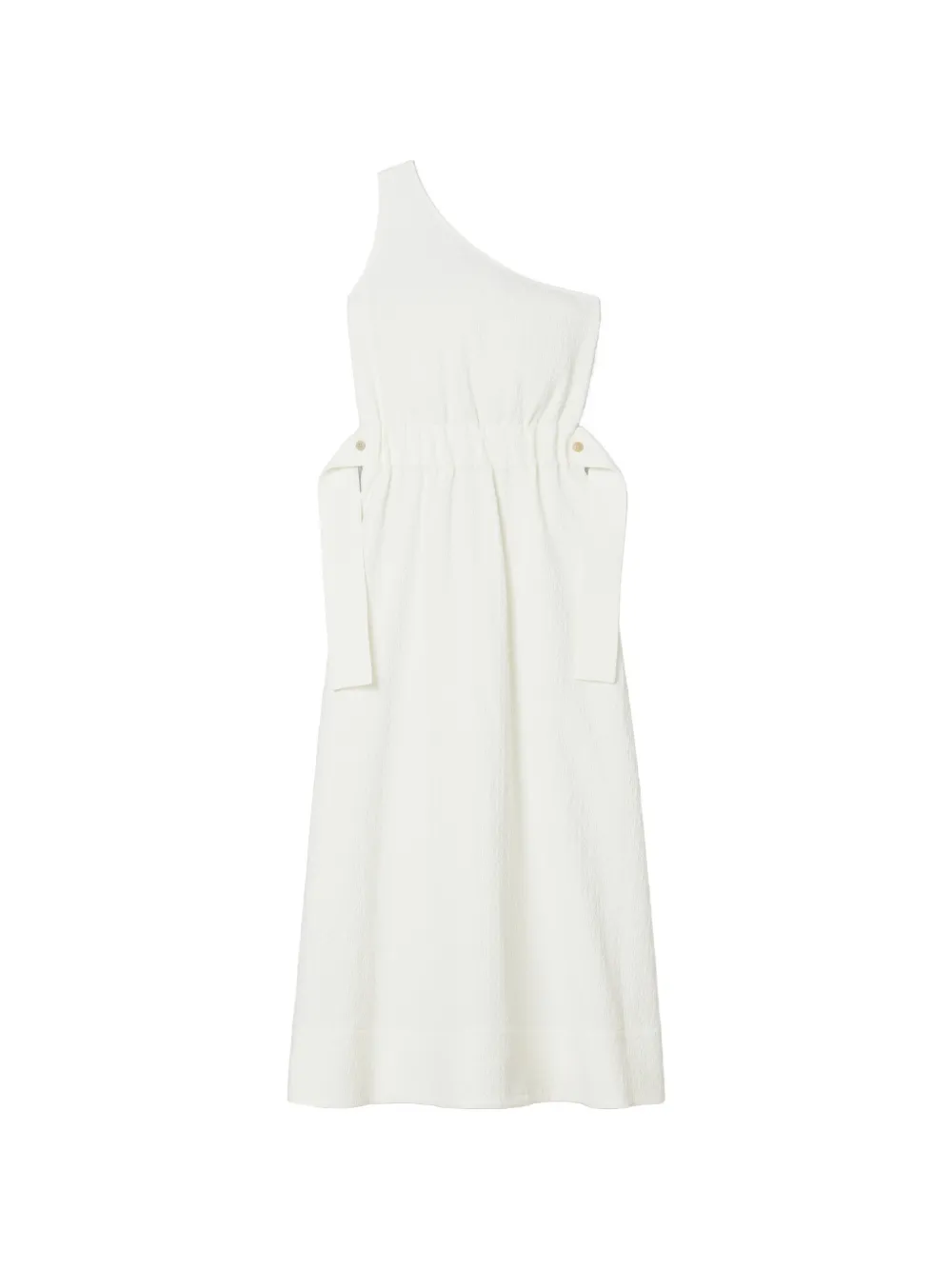 Tory Burch - one-shoulder belted cotton dress - dames - katoen/polyamide/Elastane