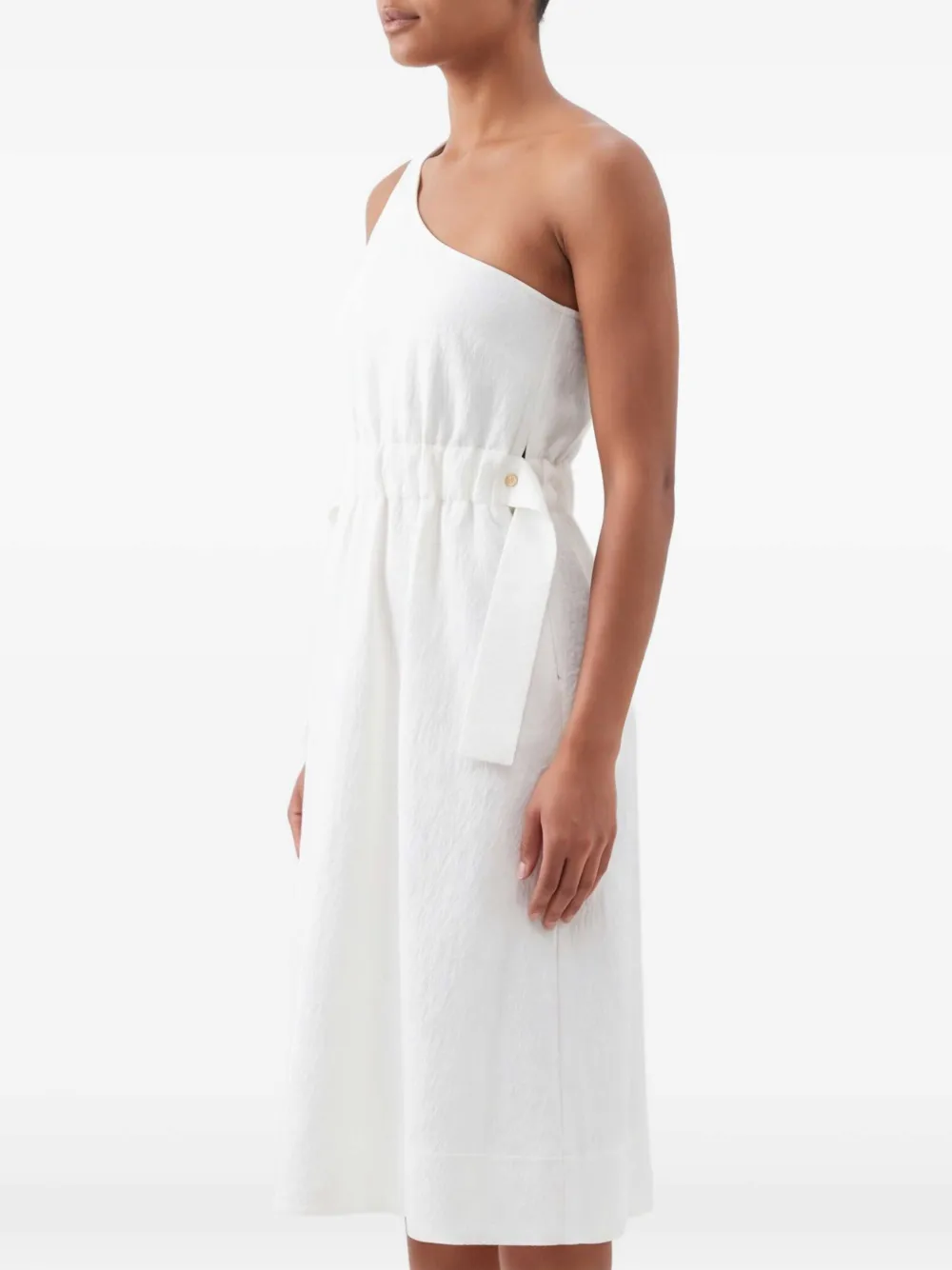 Tory Burch Asymmetrische jurk met ceintuur Wit