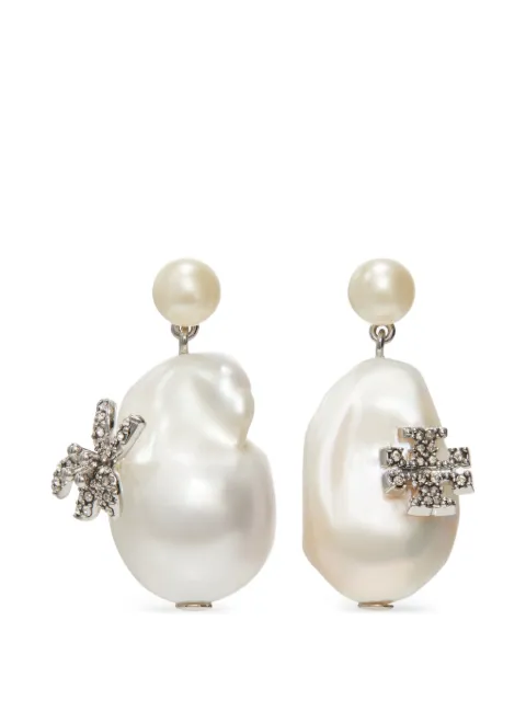 Tory Burch Moondance pear and flower drop earrings