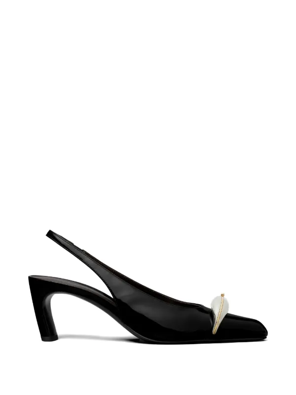 Tory Burch Pierced Slingback Heel in Black