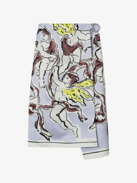 Tory Burch falda estampada de satén