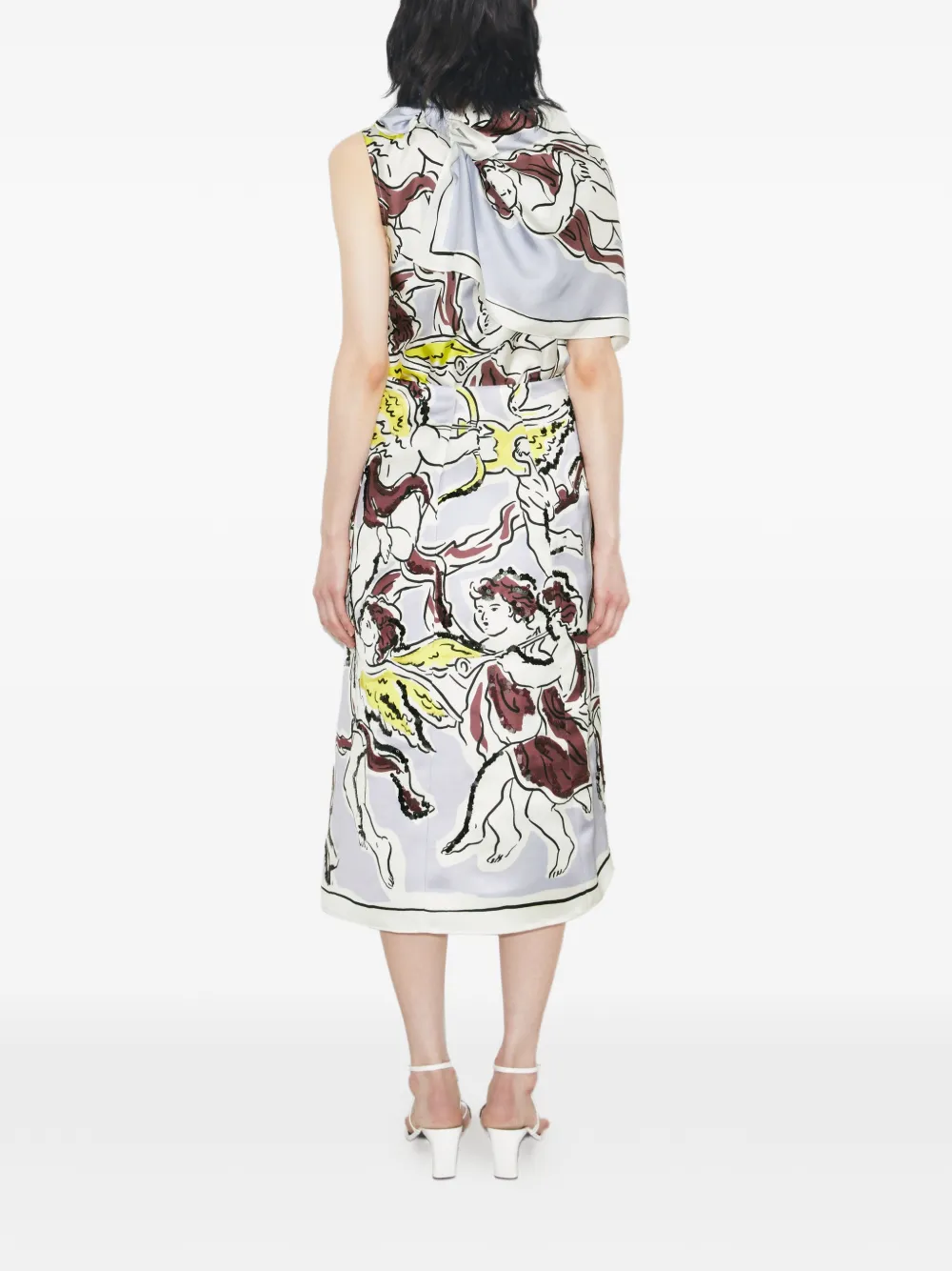 Tory Burch Satijnen rok met print Blauw