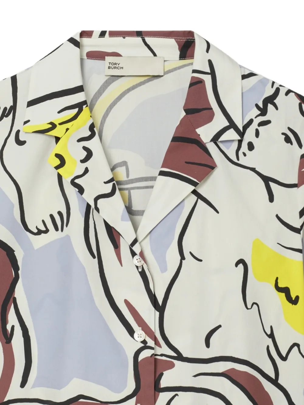 Tory Burch Camp katoenen blouse Beige