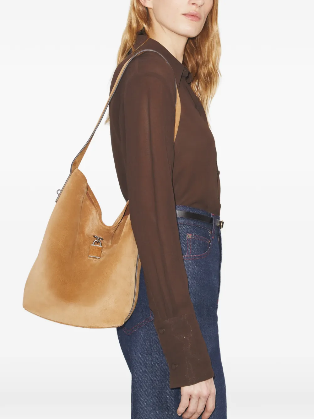  Tory Burch Slim Lock Bucket Bag - Neutrals 