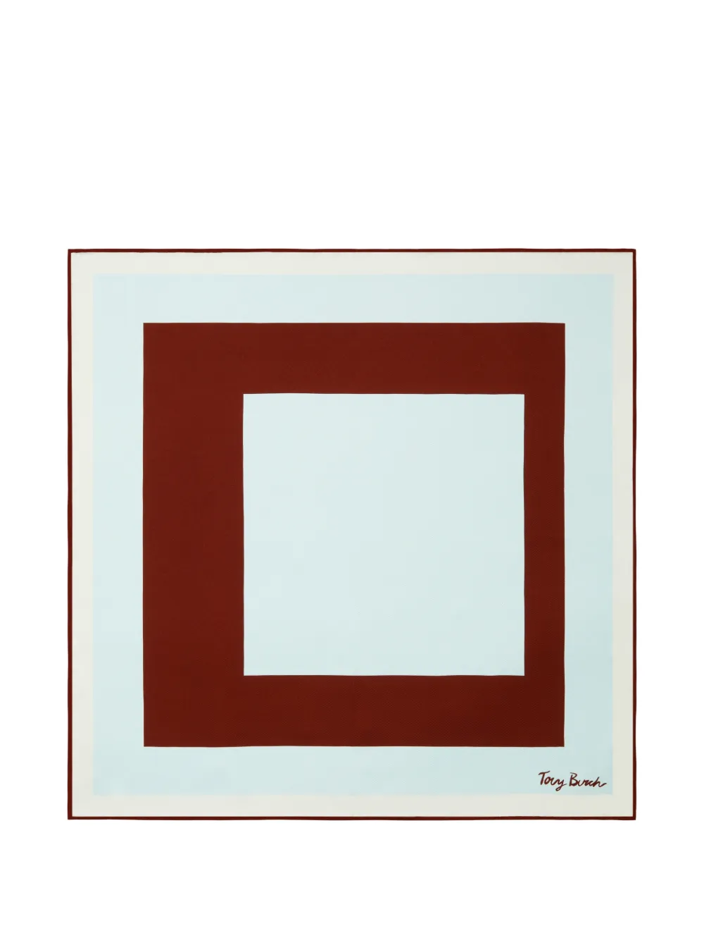 Tory Burch geo square silk neckerchief - Blau