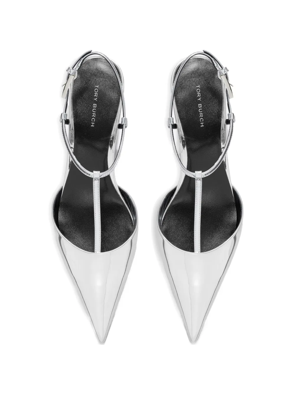 Tory Burch Gigi sleehak met T-bandje Zilver