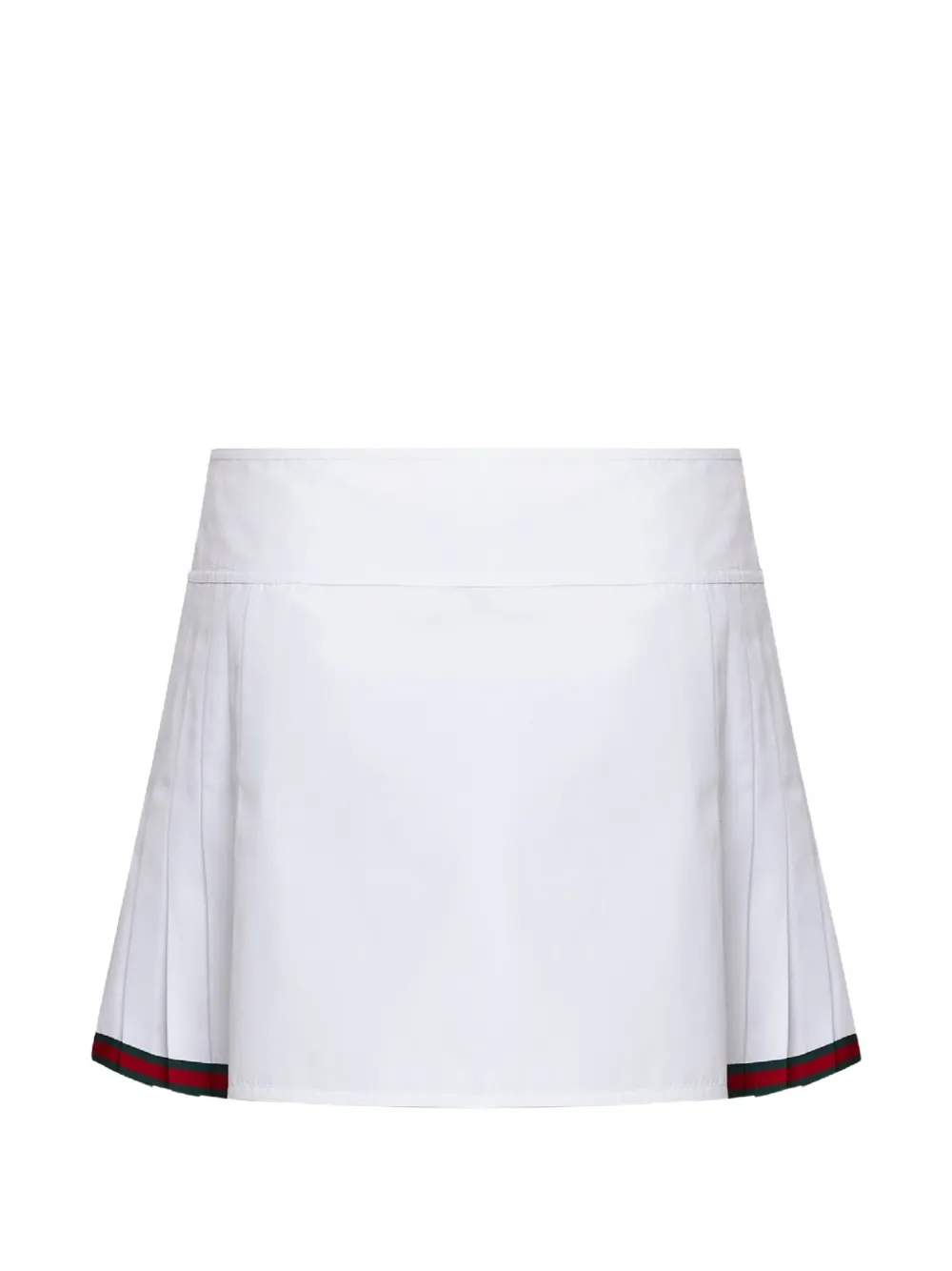Gucci Mini-plooirok met web-streep Wit