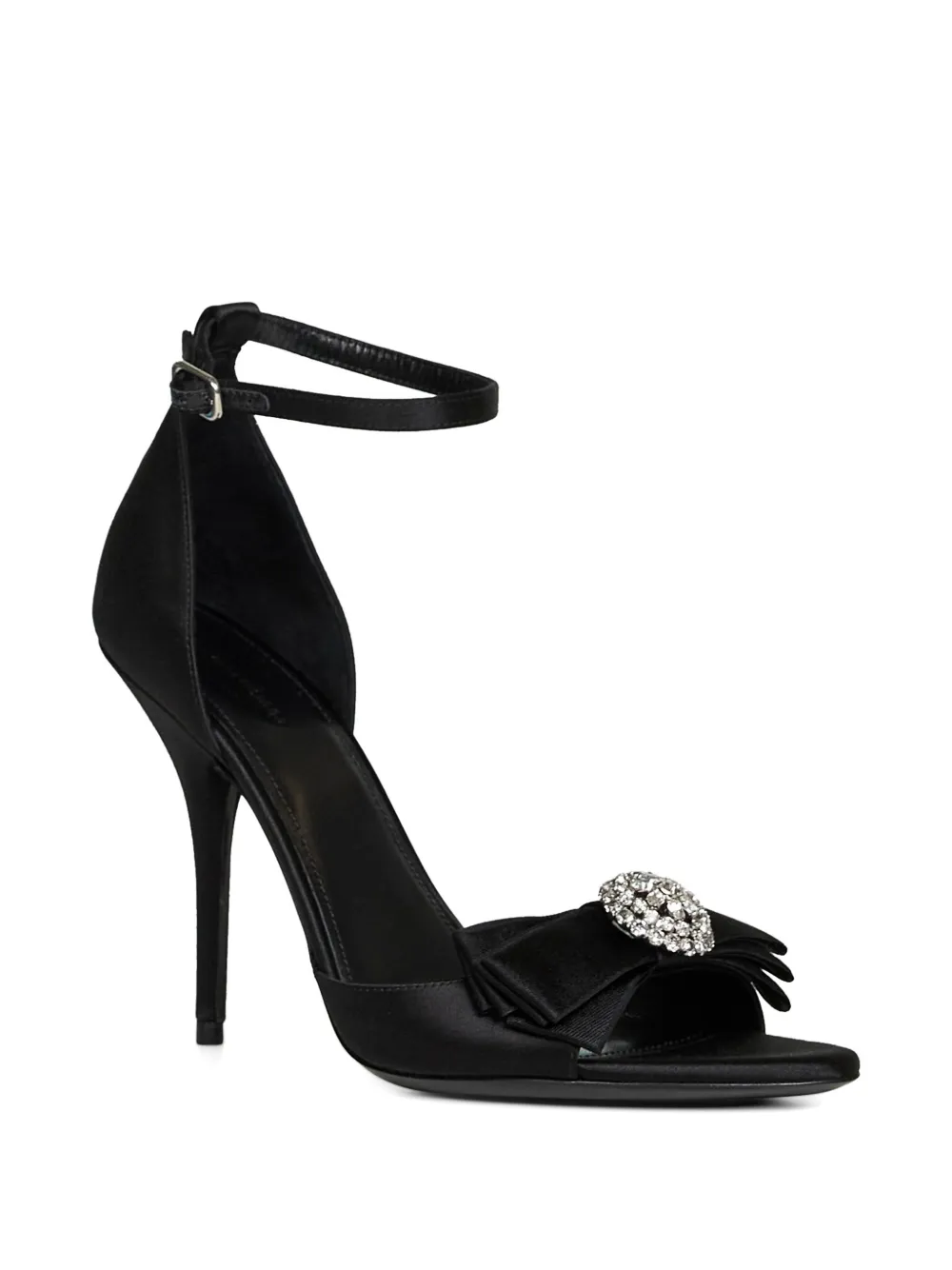 Balenciaga Avenue sandalen verfraaid met stras en strik Zwart