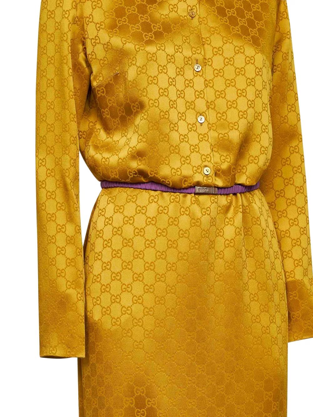  Gucci Jacquard Midi Dress - Yellow 