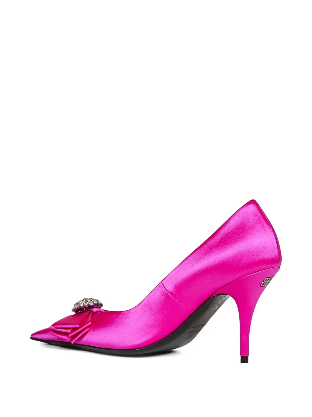Balenciaga Avenue Palazzo satijnen pumps verfraaid met kristallen Roze