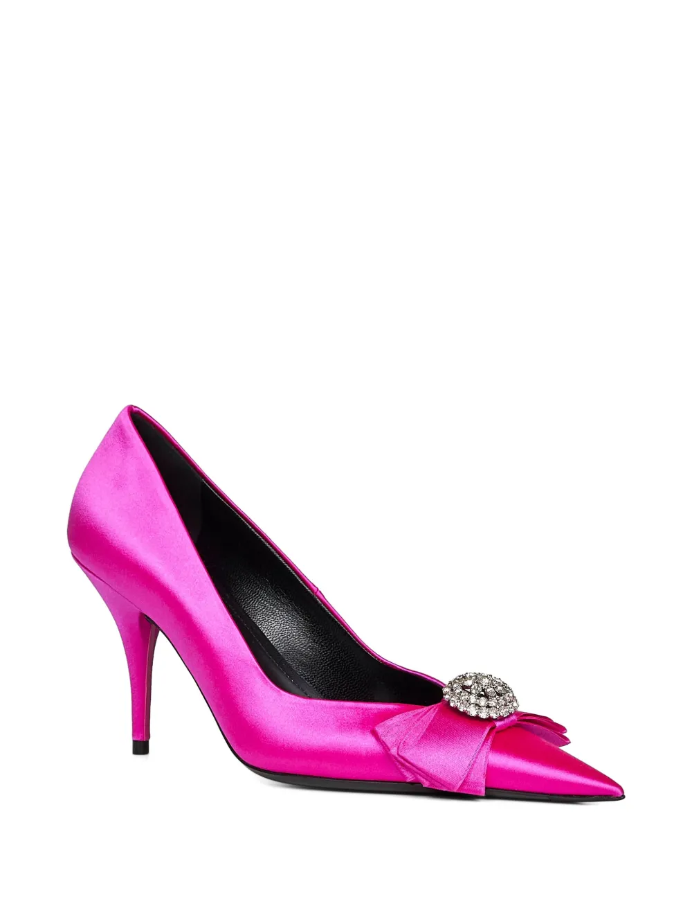 Balenciaga Avenue Palazzo satijnen pumps verfraaid met kristallen Roze