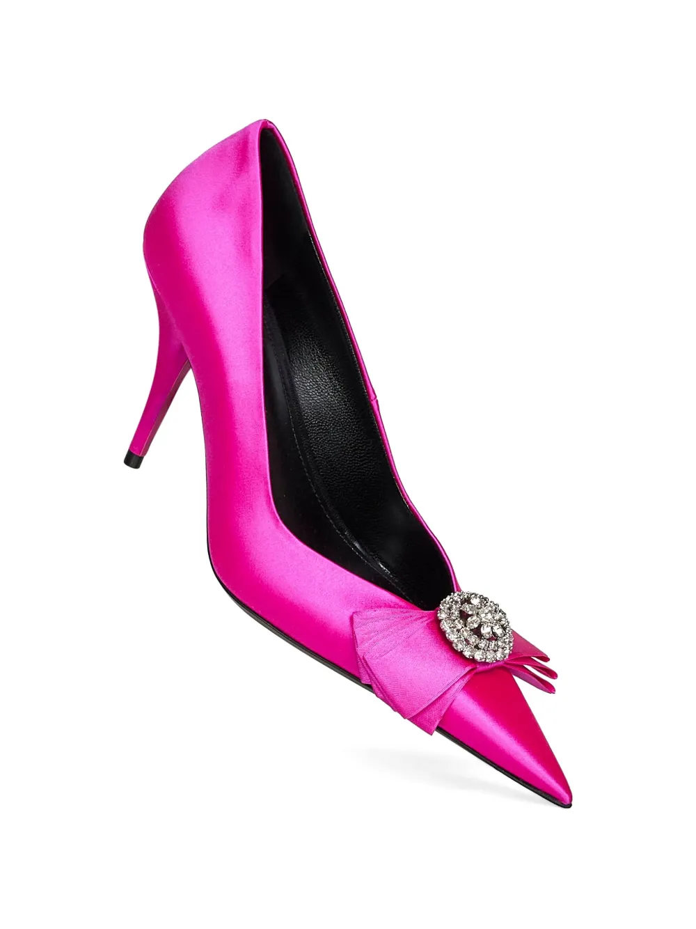 Balenciaga Avenue Palazzo satijnen pumps verfraaid met kristallen Roze