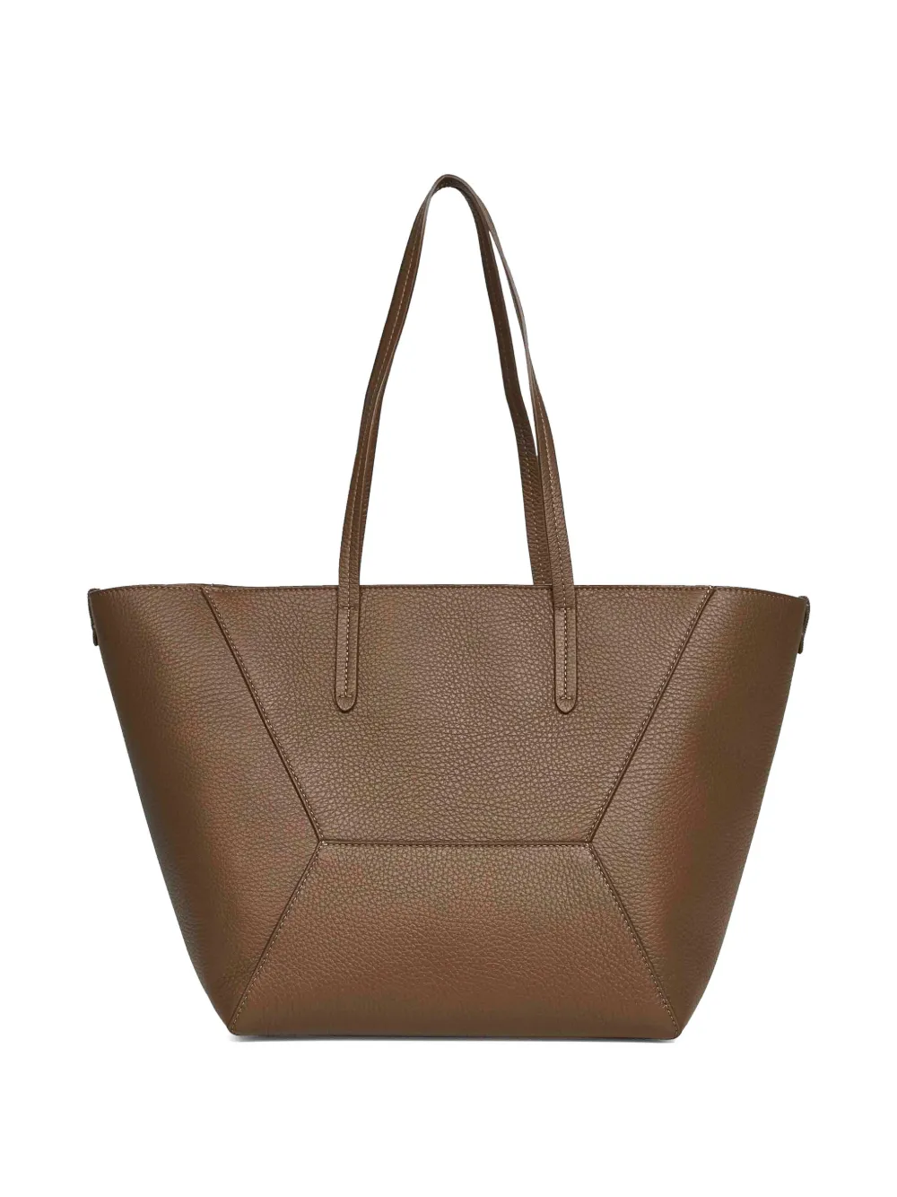 Brunello Cucinelli Schoudertas met logoprint Bruin