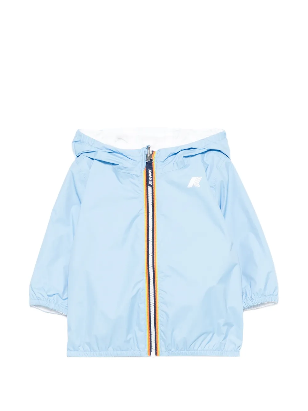 K Way Kids reversible hooded zip-up jacket - Blau
