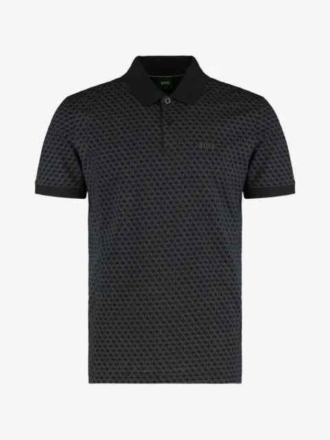 BOSS printed polo shirt in cotton piqué
