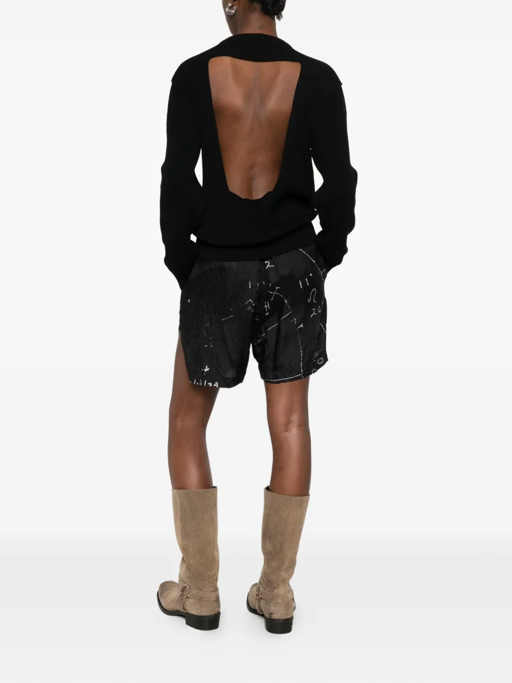  Rick Owens Ribbed Jumper - Black 