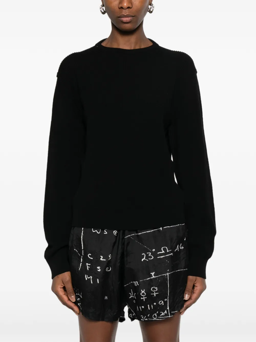  Rick Owens Ribbed Jumper - Black 