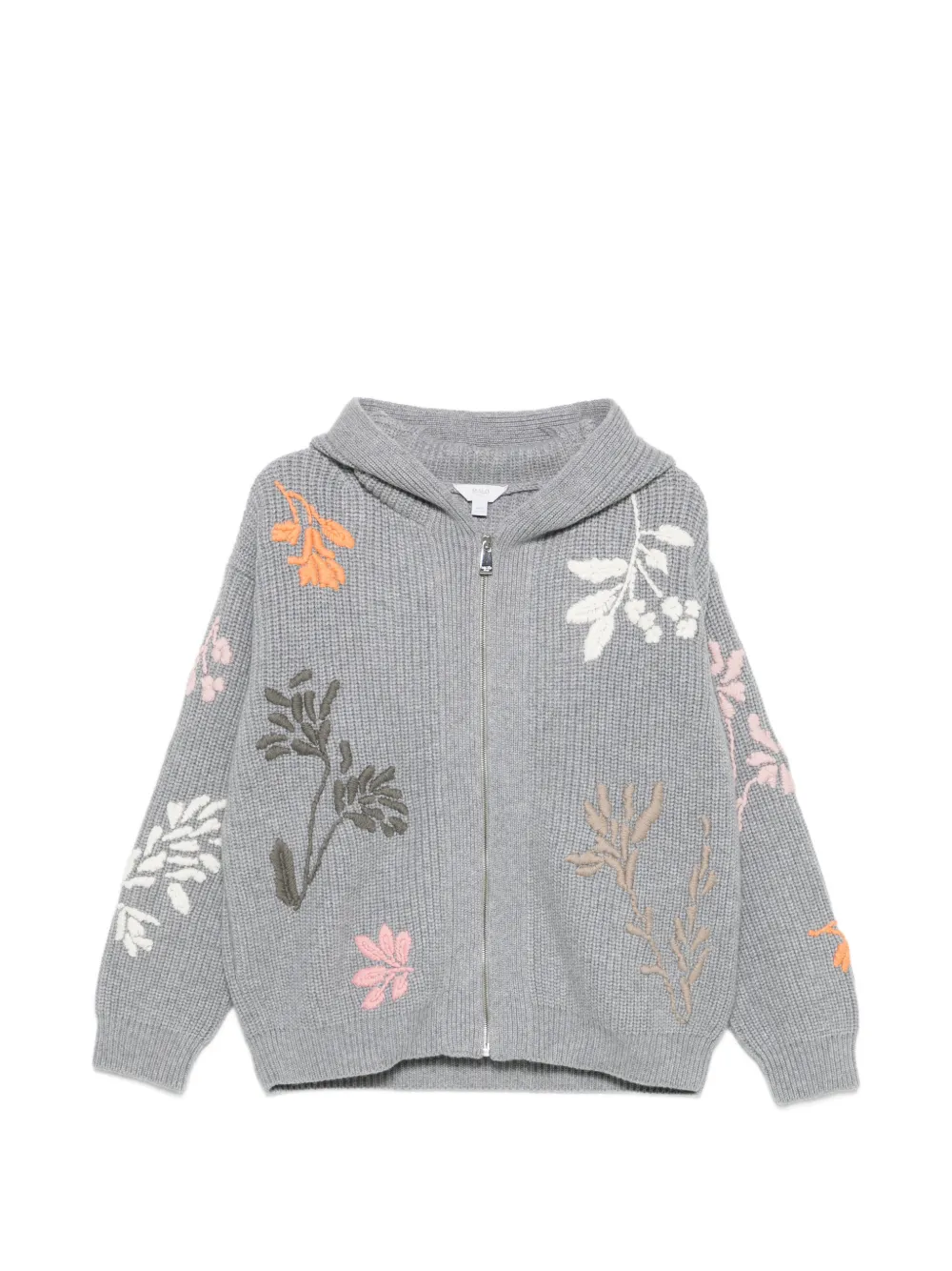 Malo Camelia zip-up hoodie - Grigio