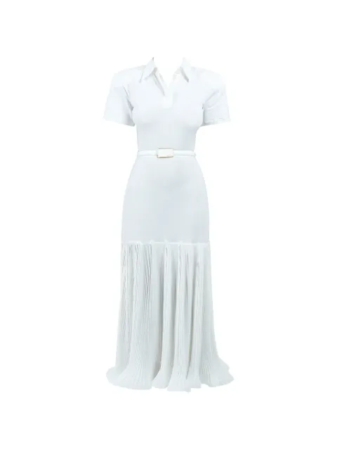 Rowen Rose Vestido polo longo com pregas