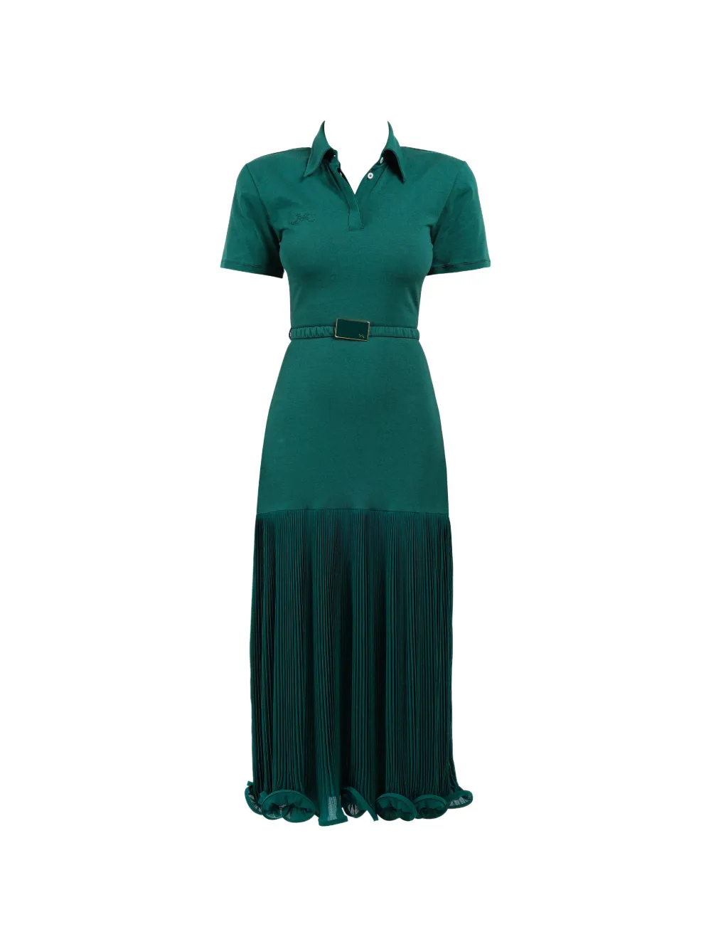 Rowen Rose pleated polo dress - Verde