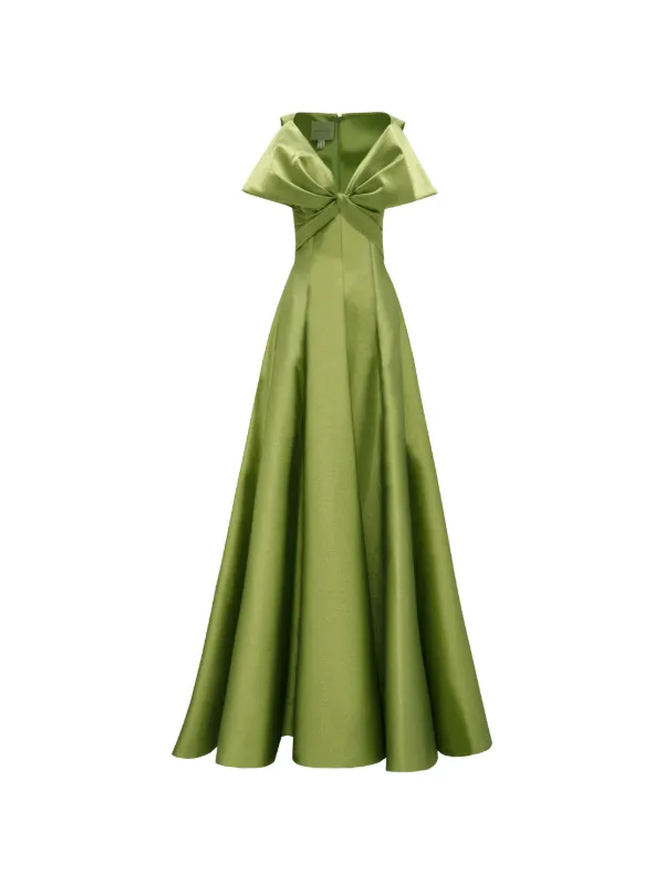 Gemy Maalouf bow-detail Maxi Dress | Green | FARFETCH JO