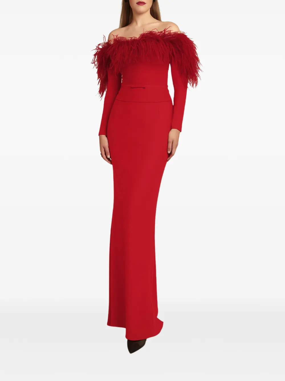 Gemy Maalouf off-shoulder maxi dress - Red