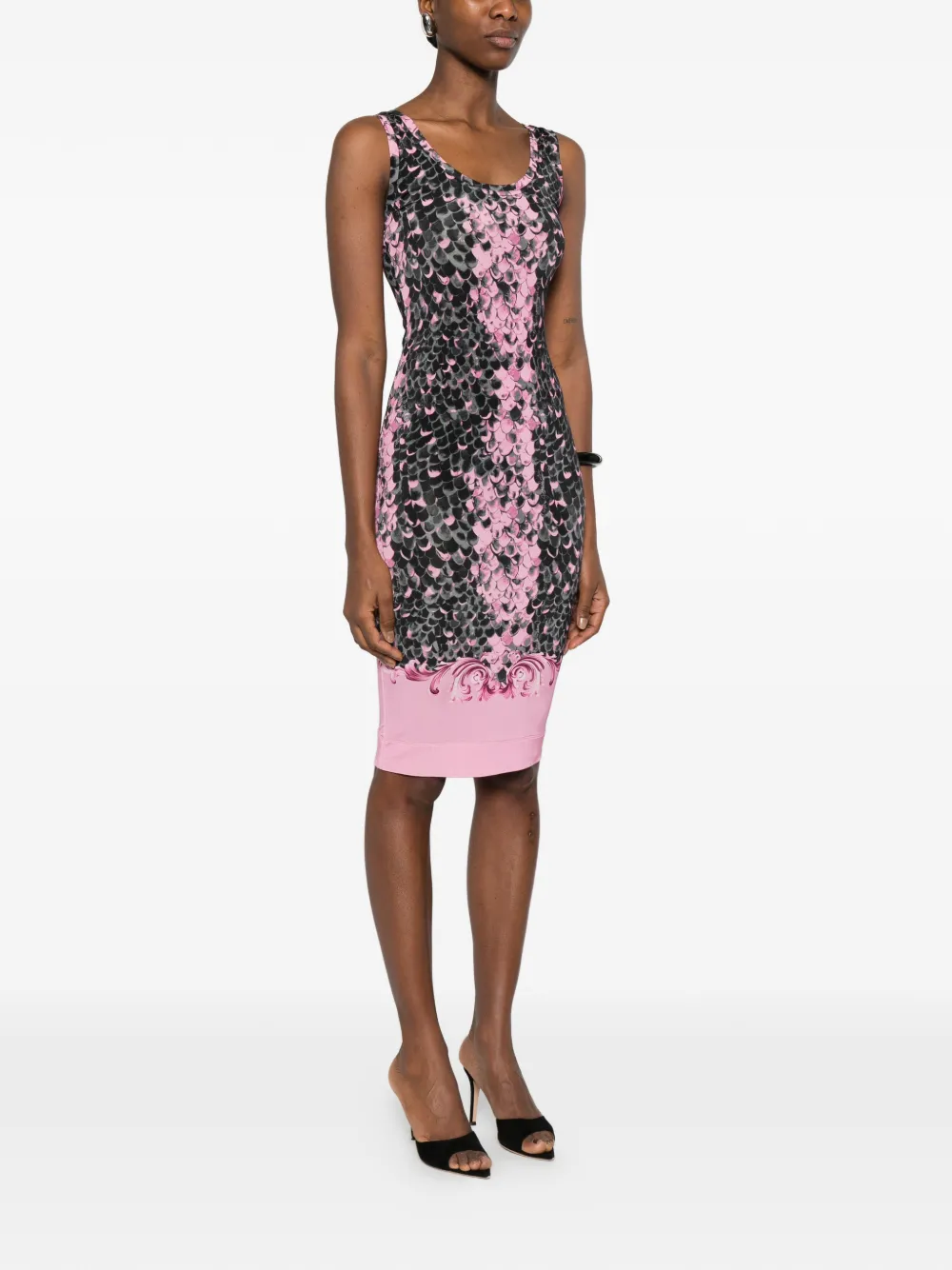 Versace Jeans Couture Midi-jurk met print Roze