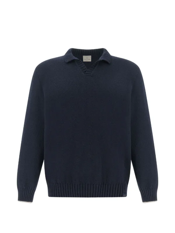 PAUL＆SHARK ネイビー コットンニットセーター Paul & Shark Vネックセーター | ブルー | FARFETCH JP