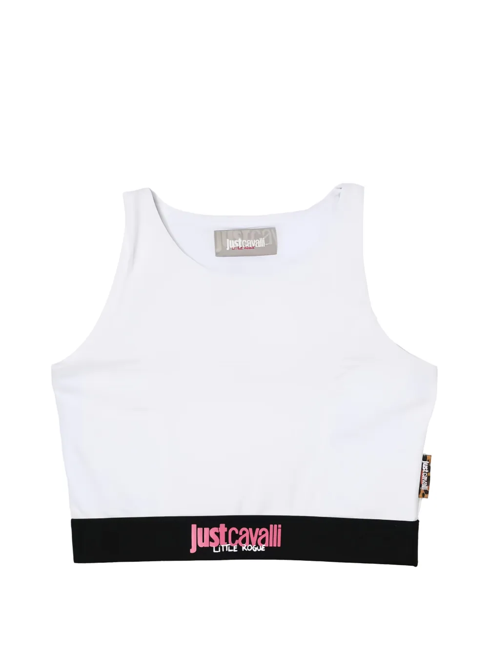 Just Cavalli cropped band top - Bianco