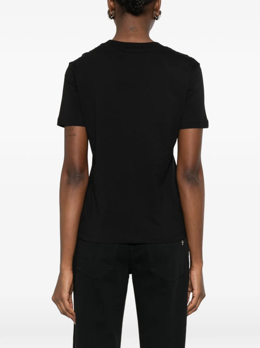 Versace Jeans Couture T-shirt met logoprint Zwart
