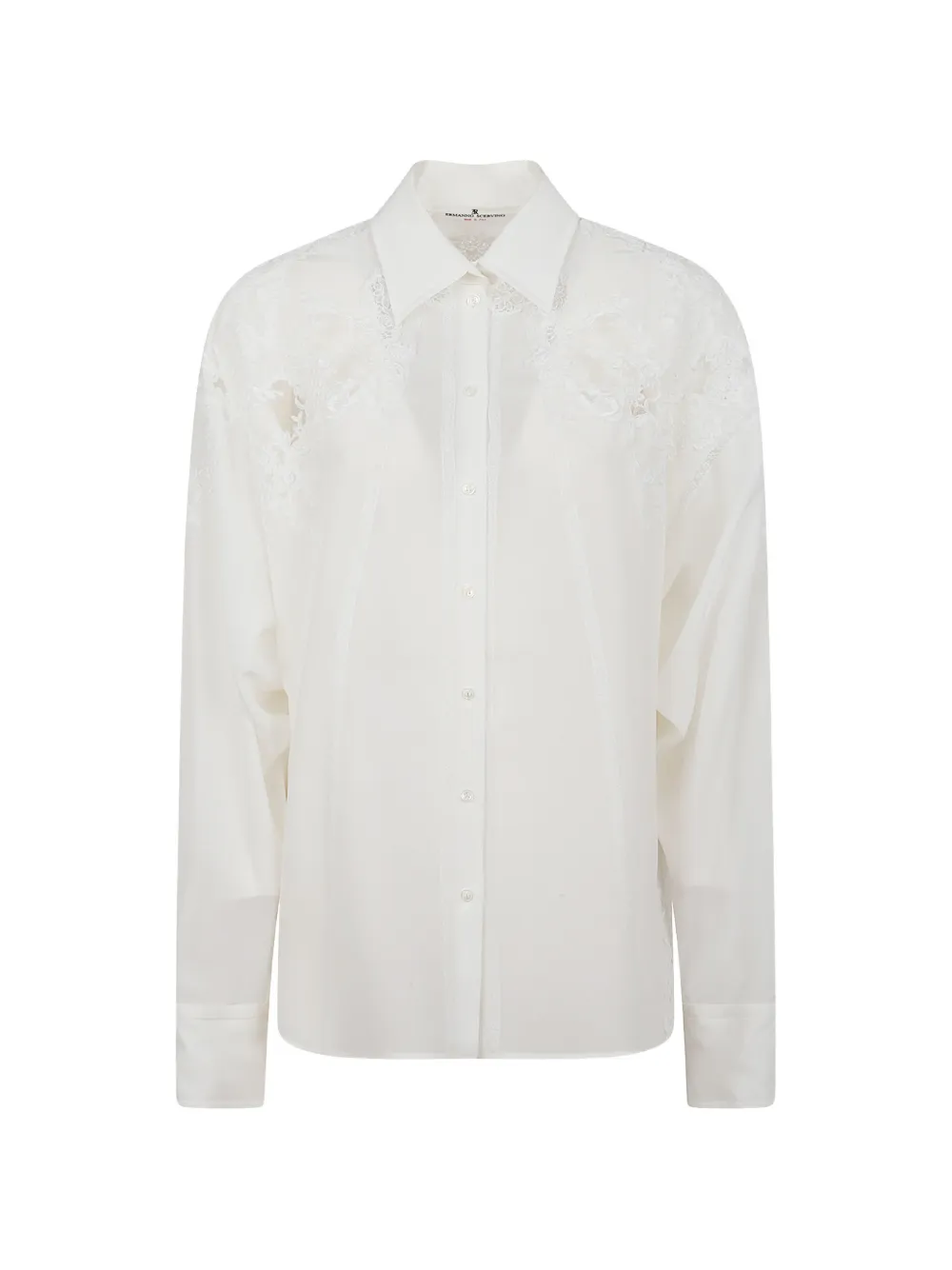 Ermanno Scervino lace-detailed shirt - Bianco