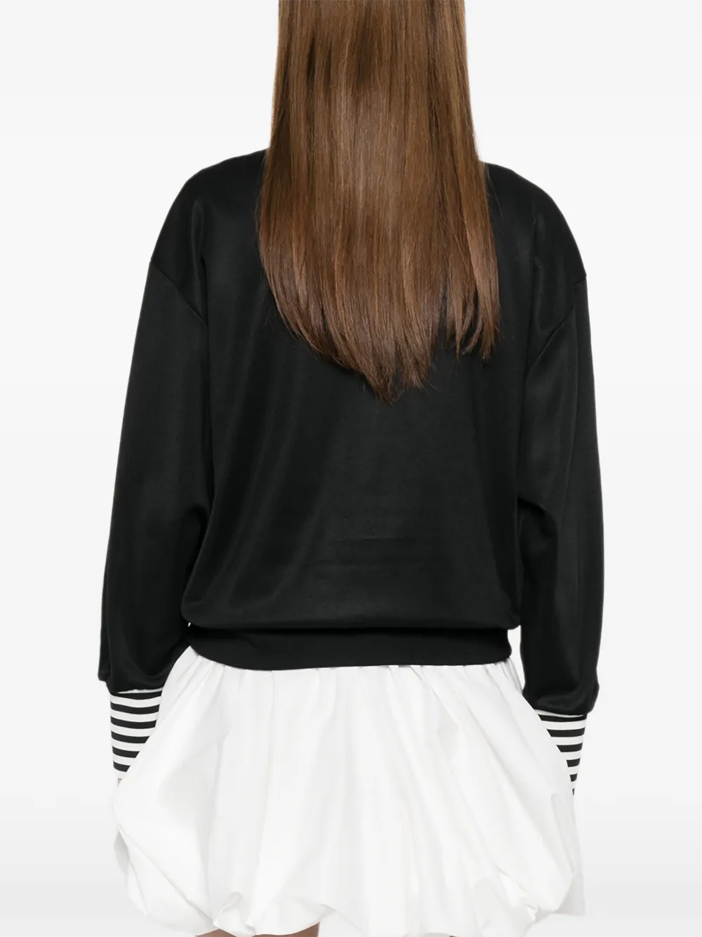 adidas Gestreepte top met rits Zwart