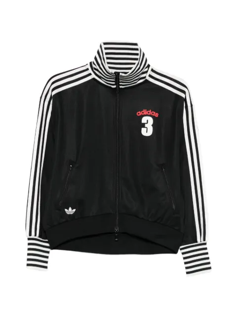 adidas striped zip knitwear