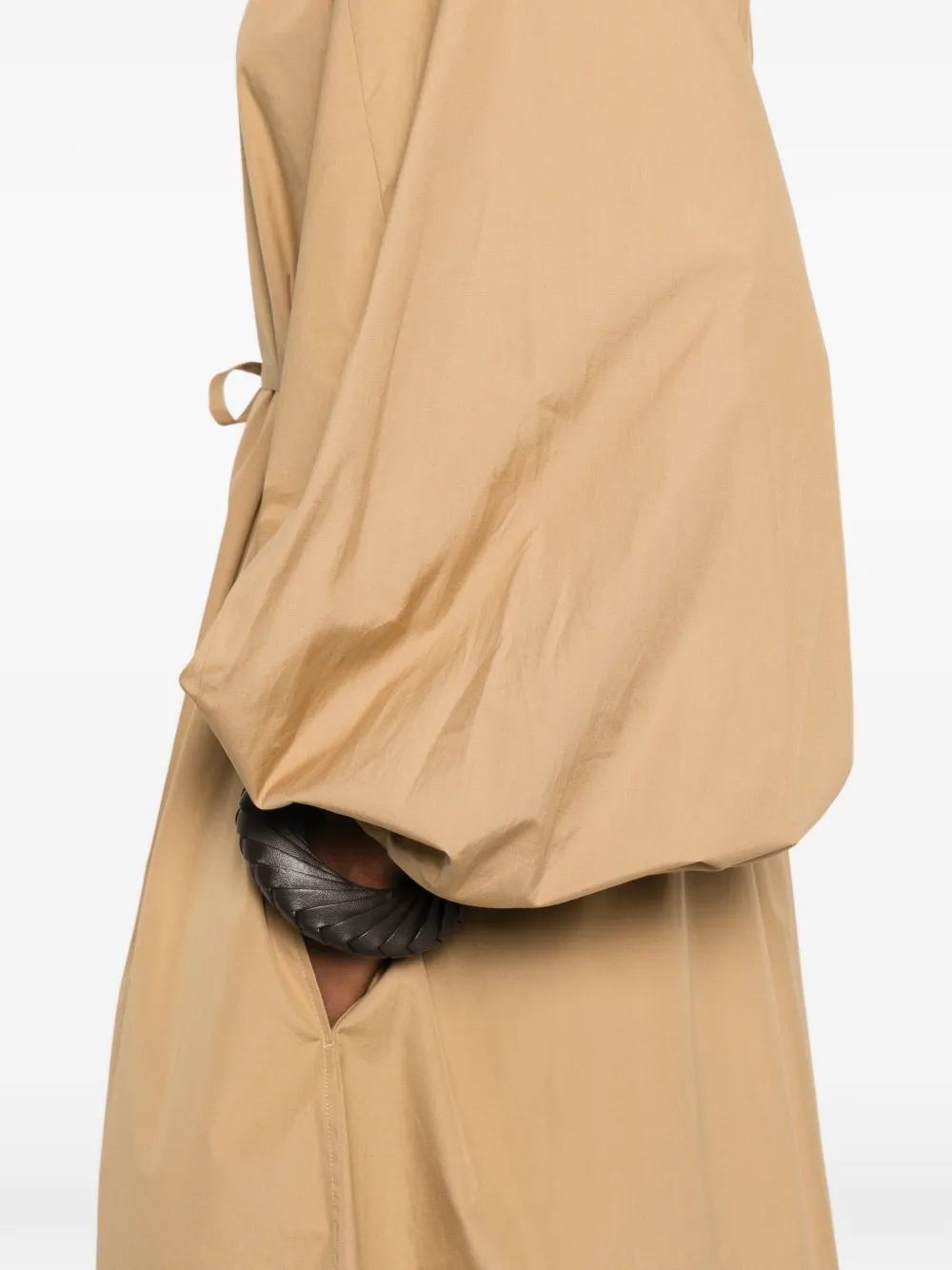 LouLou de Saison Midi-jurk met knoopsluiting en riem Beige