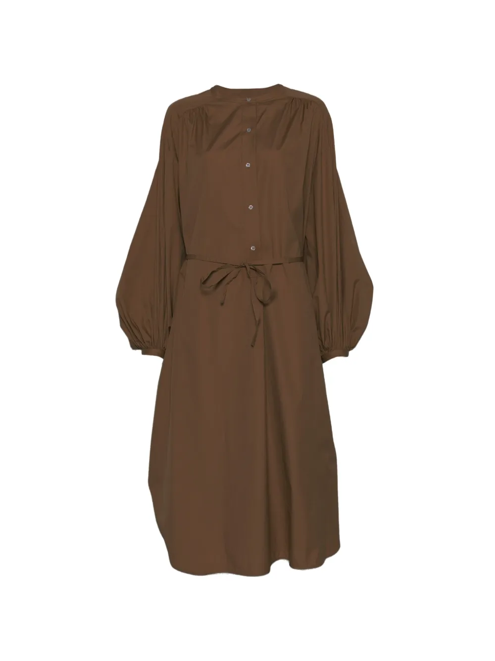 LouLou de Saison belted button-fastening midi dress - Toni neutri