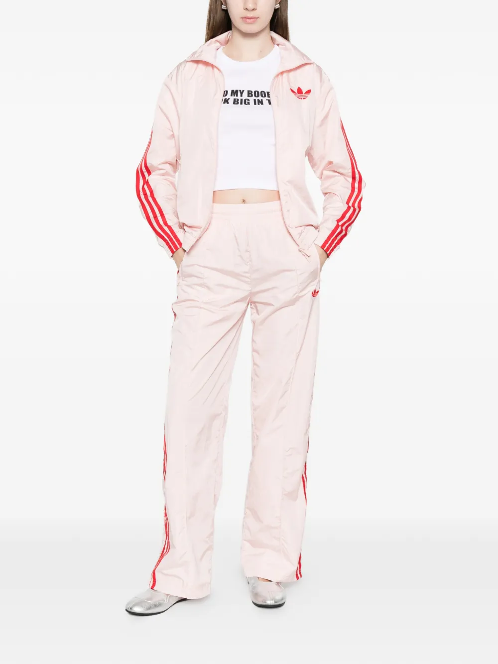 adidas Trainingsjack met geborduurd logo Roze