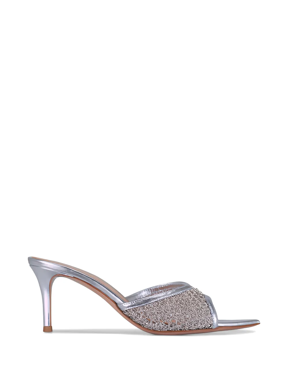Gianvito Rossi Dorotea sandalen met mesh Zilver