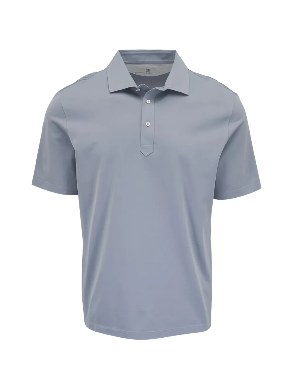 Brunello Cucinelli Polo in cotone con ricamo logo - Grigio