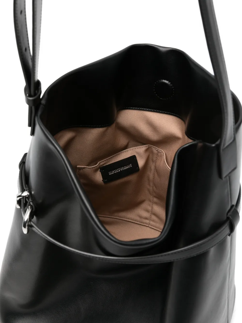 Emporio Armani Bucket-tas met gesp Zwart