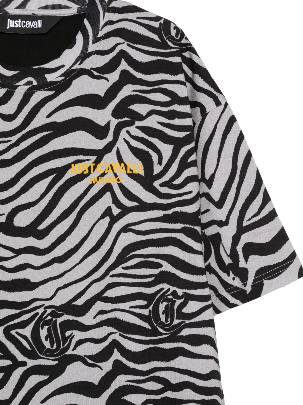  Just Cavalli Zebra-pattern T-shirt - Black 