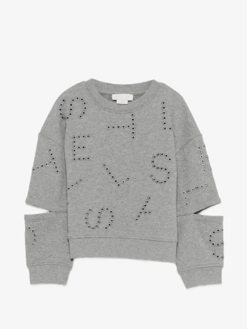 Stella McCartney Kids sweat à manches courtes et détails d'oeillets