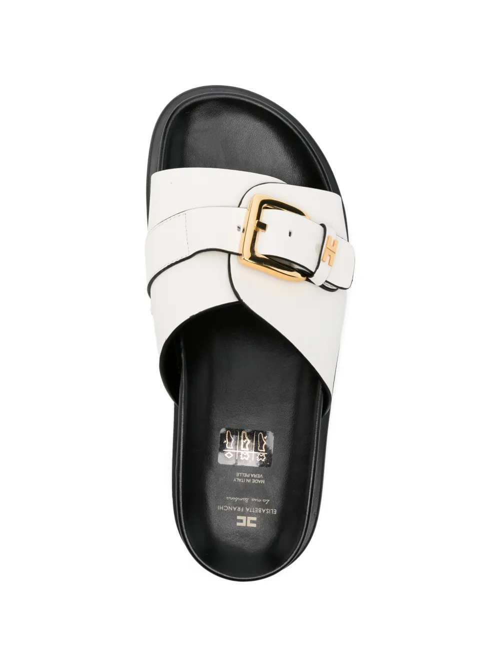 Elisabetta Franchi La Mia Bambina Sandalen met gesp Wit