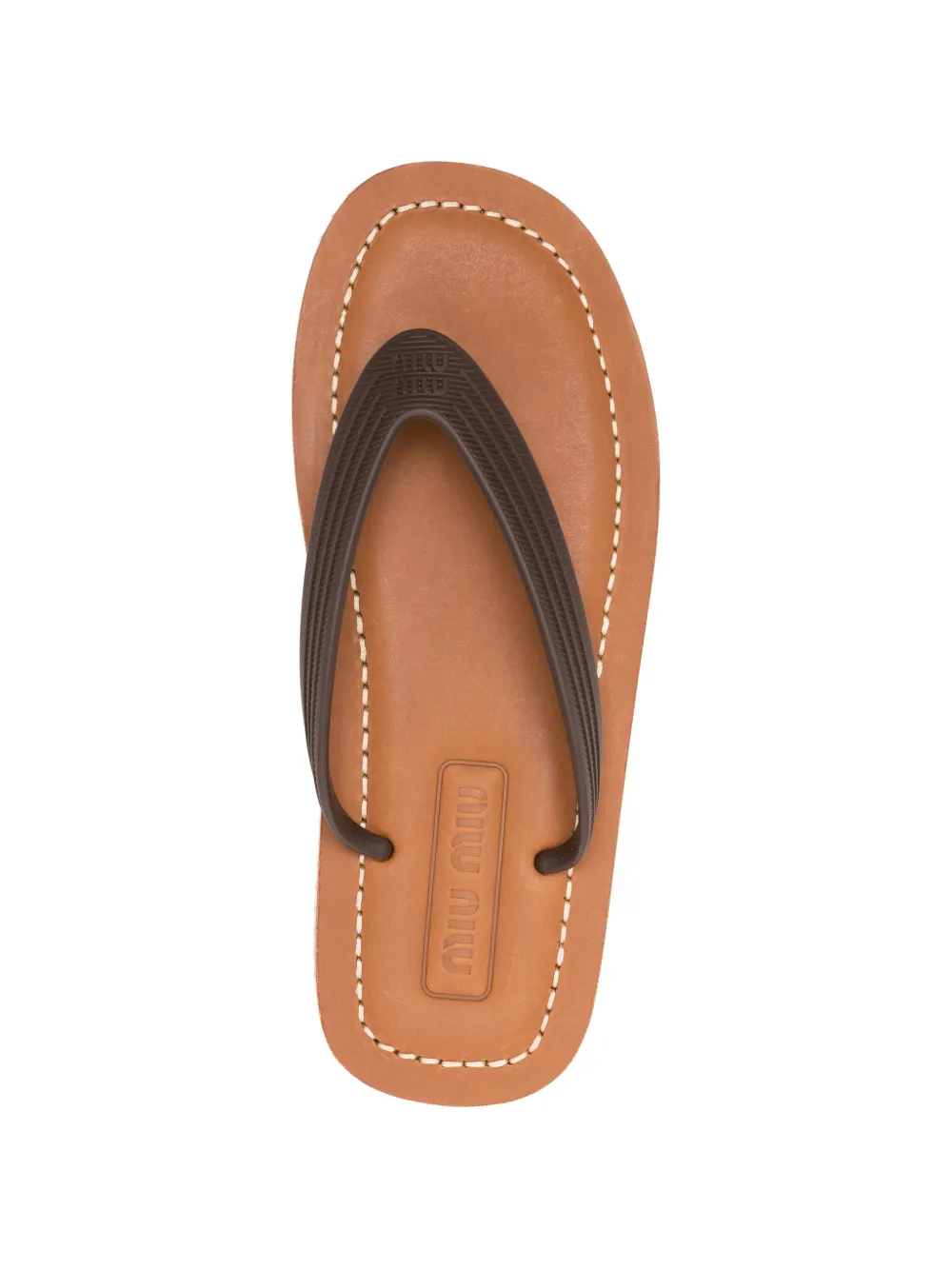 Miu thong-strap flip flops Beige