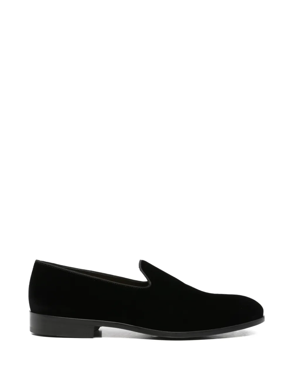 Doucal's velvet-effect loafers - Nero
