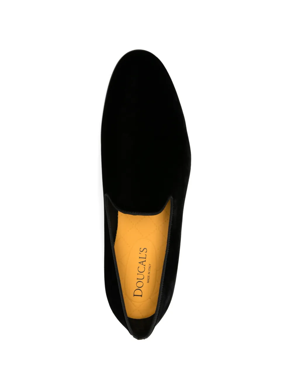Doucal's velvet-effect loafers Zwart