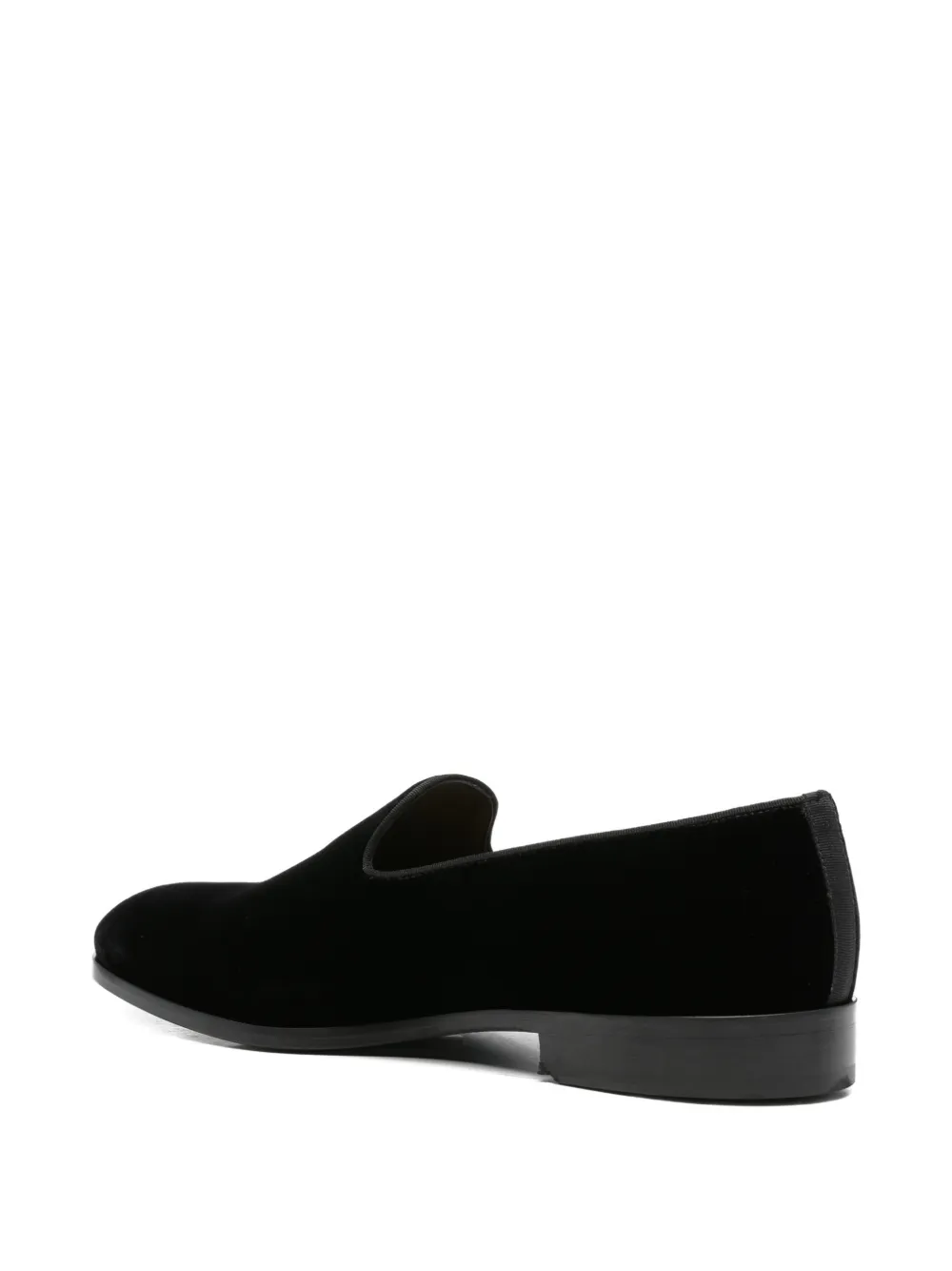 Doucal's velvet-effect loafers Zwart